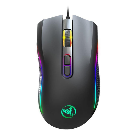 HXSJ Colorful Luminous Gaming Mouse Wired Mouse Six