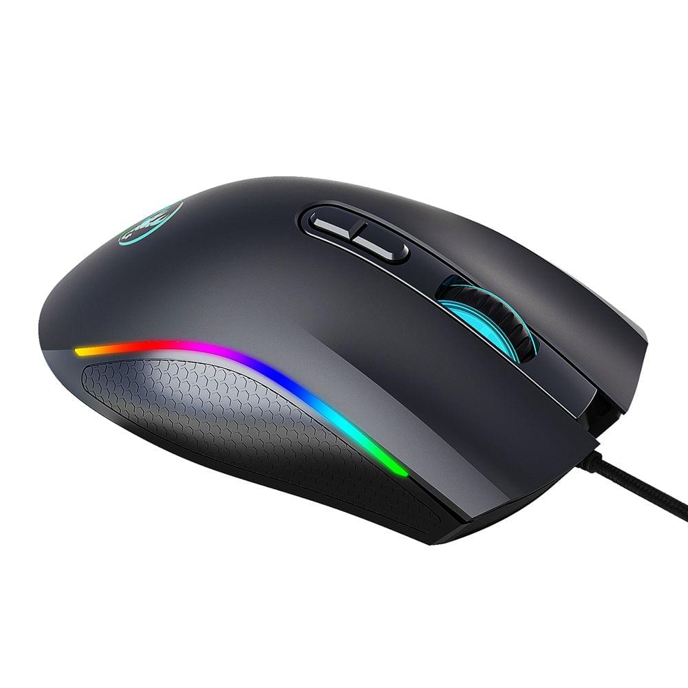 HXSJ Colorful Luminous Gaming Mouse Wired Mouse Six