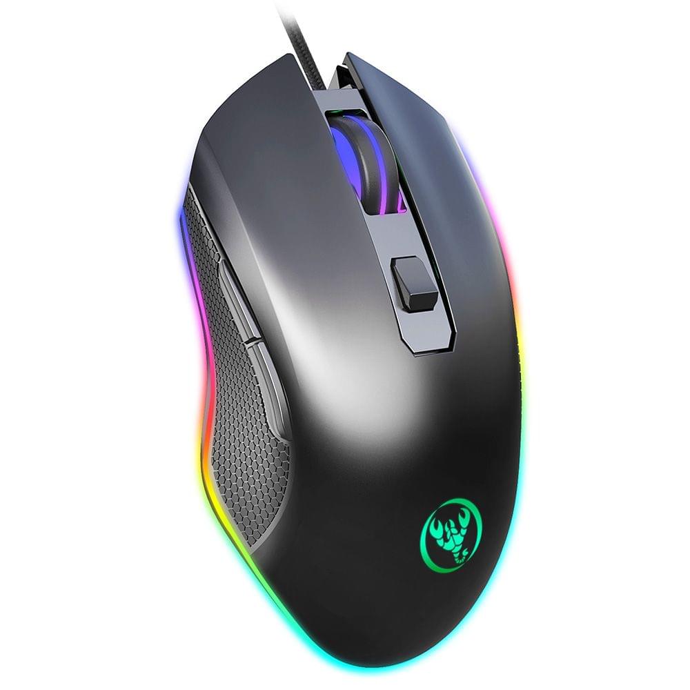 HXSJ 6400DPI Wired Gaming Mouse Four Adjustable DPI RGB
