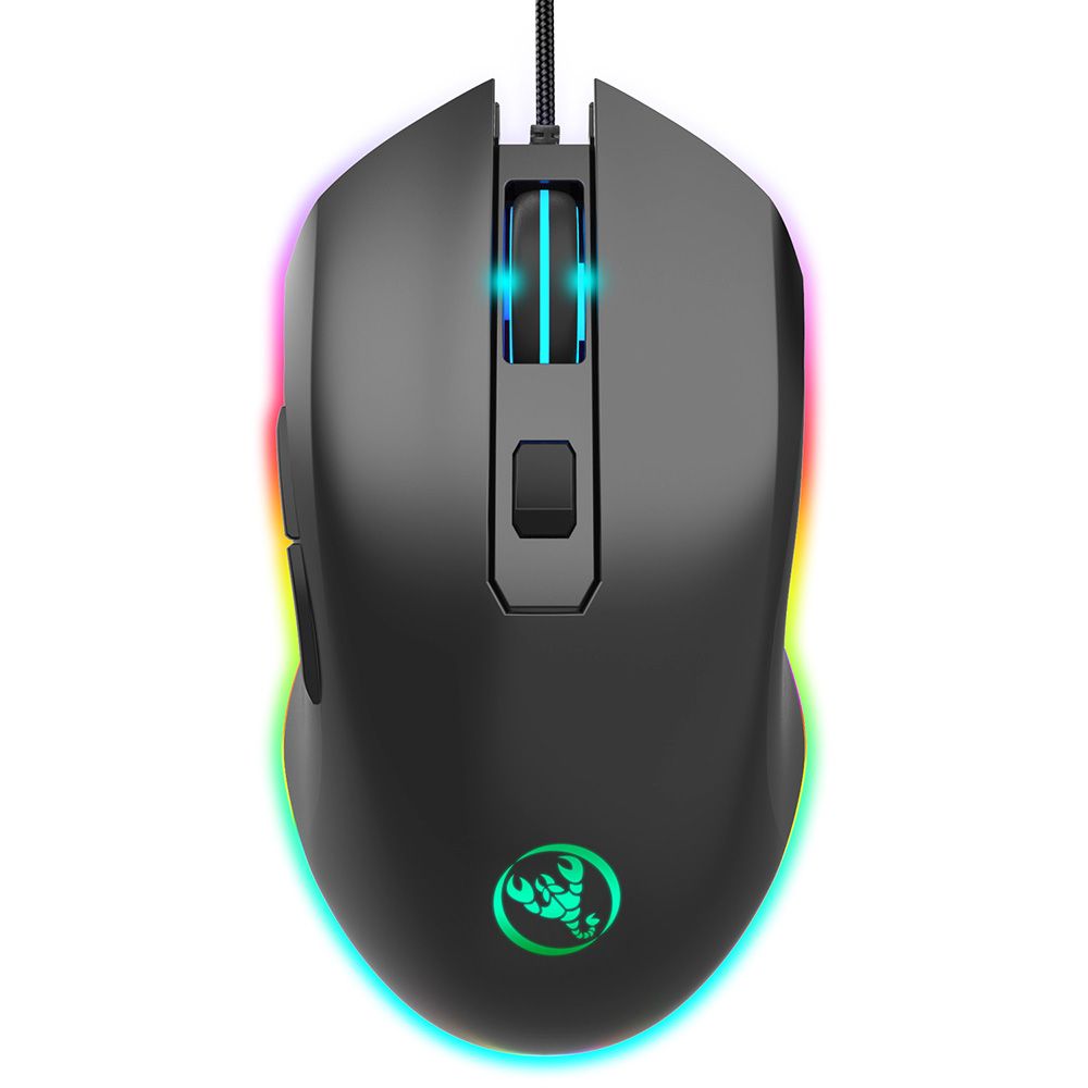 HXSJ 6400DPI Wired Gaming Mouse Four Adjustable DPI RGB