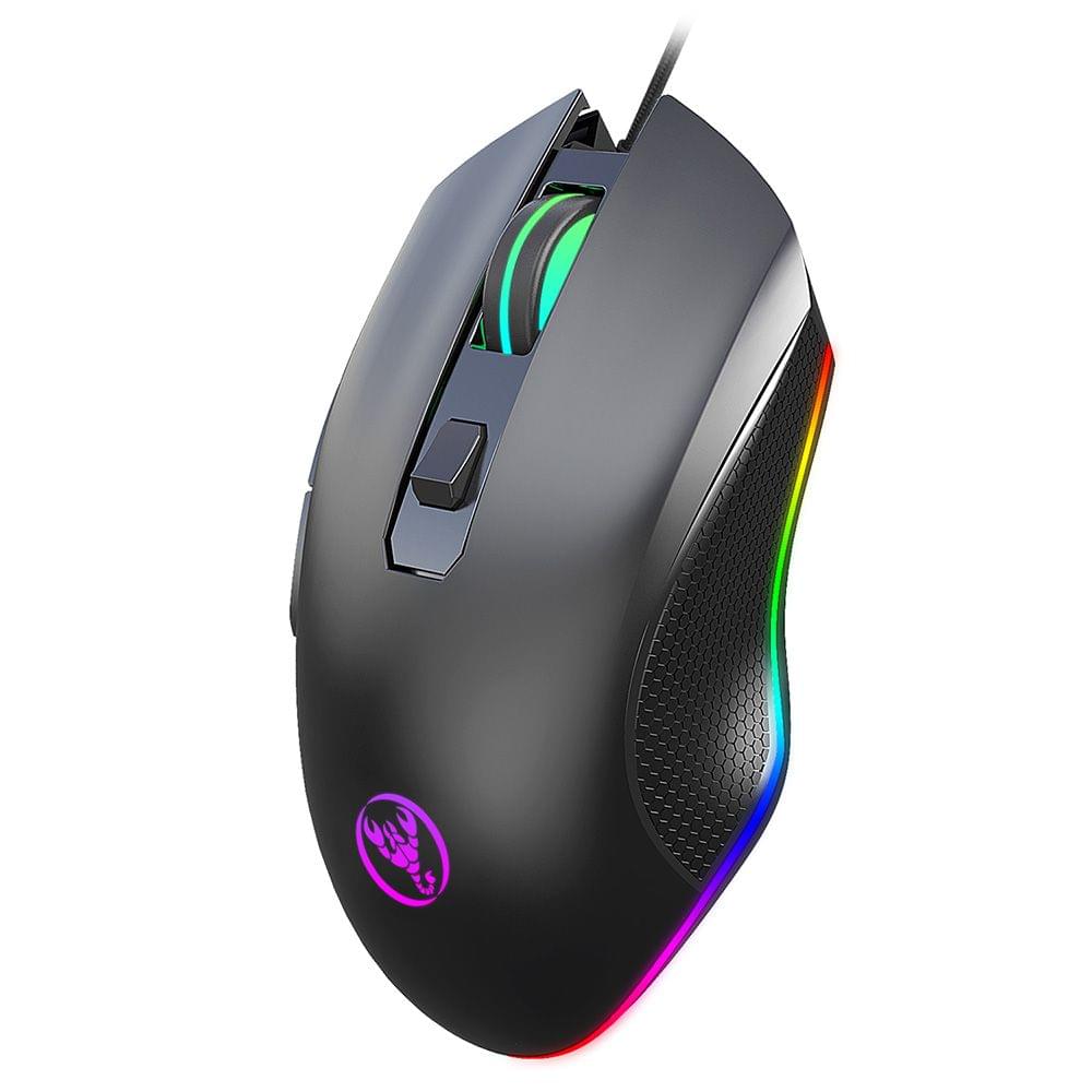 HXSJ 6400DPI Wired Gaming Mouse Four Adjustable DPI RGB