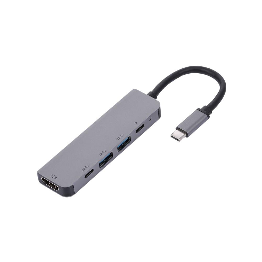 5-Port 5IN1 Type-C to PD USB*2 HDTV TypeC Adapter