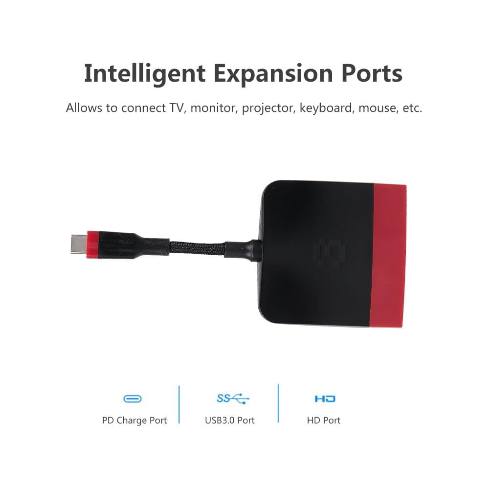 3in1 Type-C Converter Type-C to HD + USB + PD 60HZ Adapter