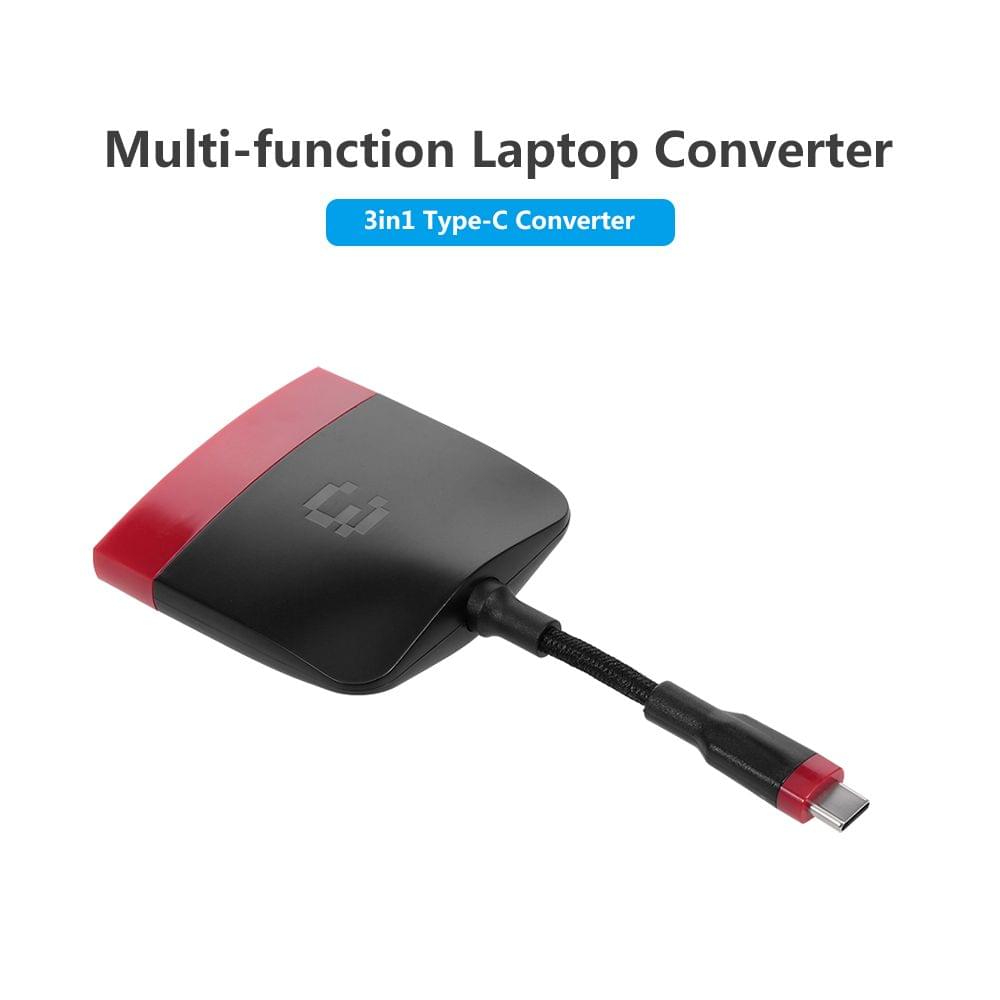 3in1 Type-C Converter Type-C to HD + USB + PD 60HZ Adapter