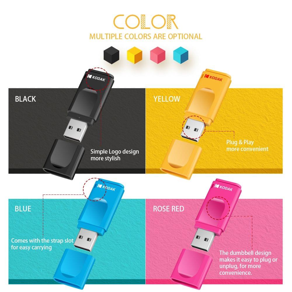 KODAK K232 16GB Blue Slim U Disk Portable USB 2.0 High-speed - 16GB