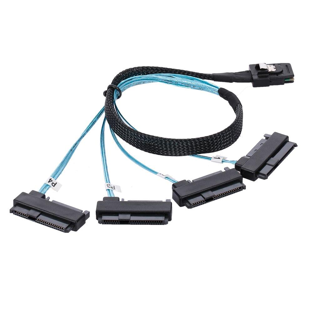 MINISAS36P-4*SAS29+15P 4-channel High Speed Copper Cable - 0.5m