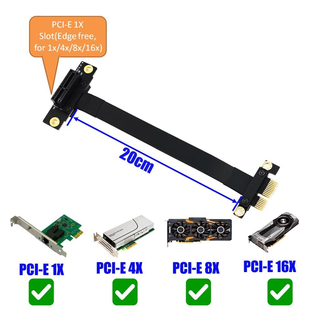 PCI-E 3.0 Extension Cable 1X to 1X Extension Cable 90?20cm