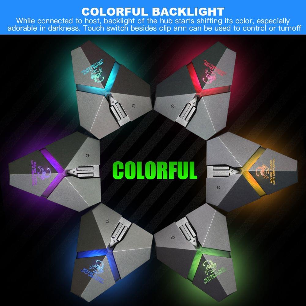 High Speed 3-Port USB2.0 Data Gaming HUB Mouse Bungee USB