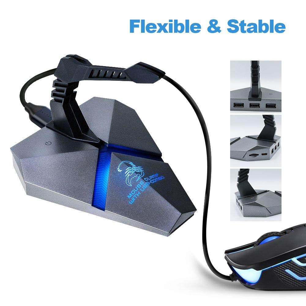 High Speed 3-Port USB2.0 Data Gaming HUB Mouse Bungee USB
