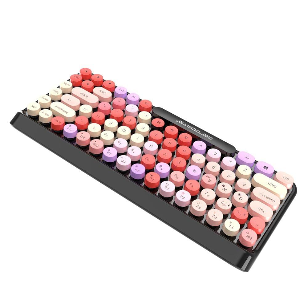 LD-KB203 Wireless BT Punk Keyboard 84 Keys Round Key Cap
