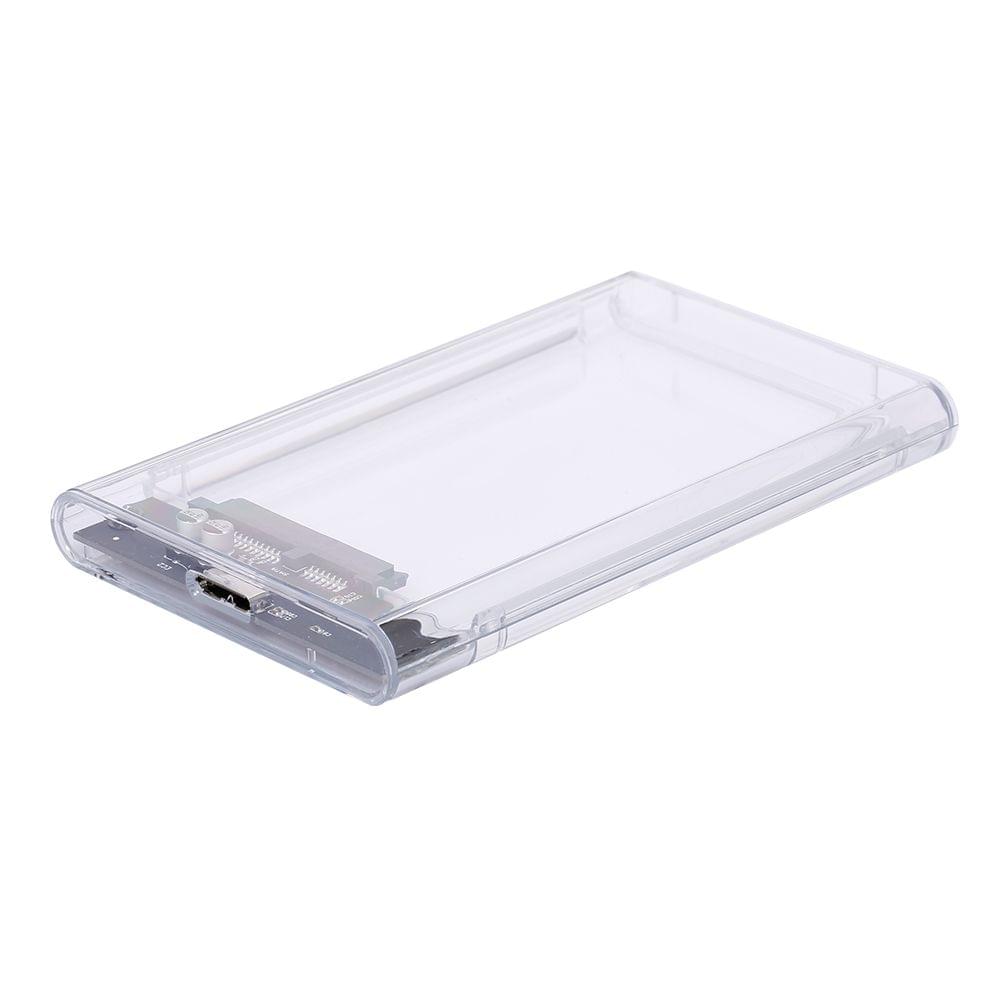 2.5'' USB3.0 Transparent Hard Drive Case Portable High-speed