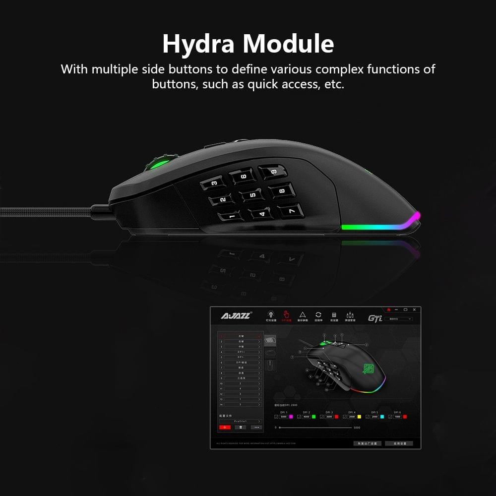 GTi Modular Gaming Mouse Ergonomic Wired Mice 5000DPI