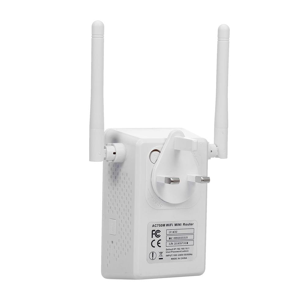 AC02 Dual Band 2.4GHz/5GHz 750Mbps Wifi Repeater Extender - EU Plug