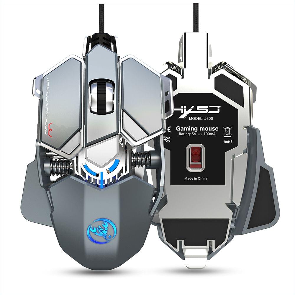 HXSJ J600 Wired Gaming Mouse Nine-key Macro Programming