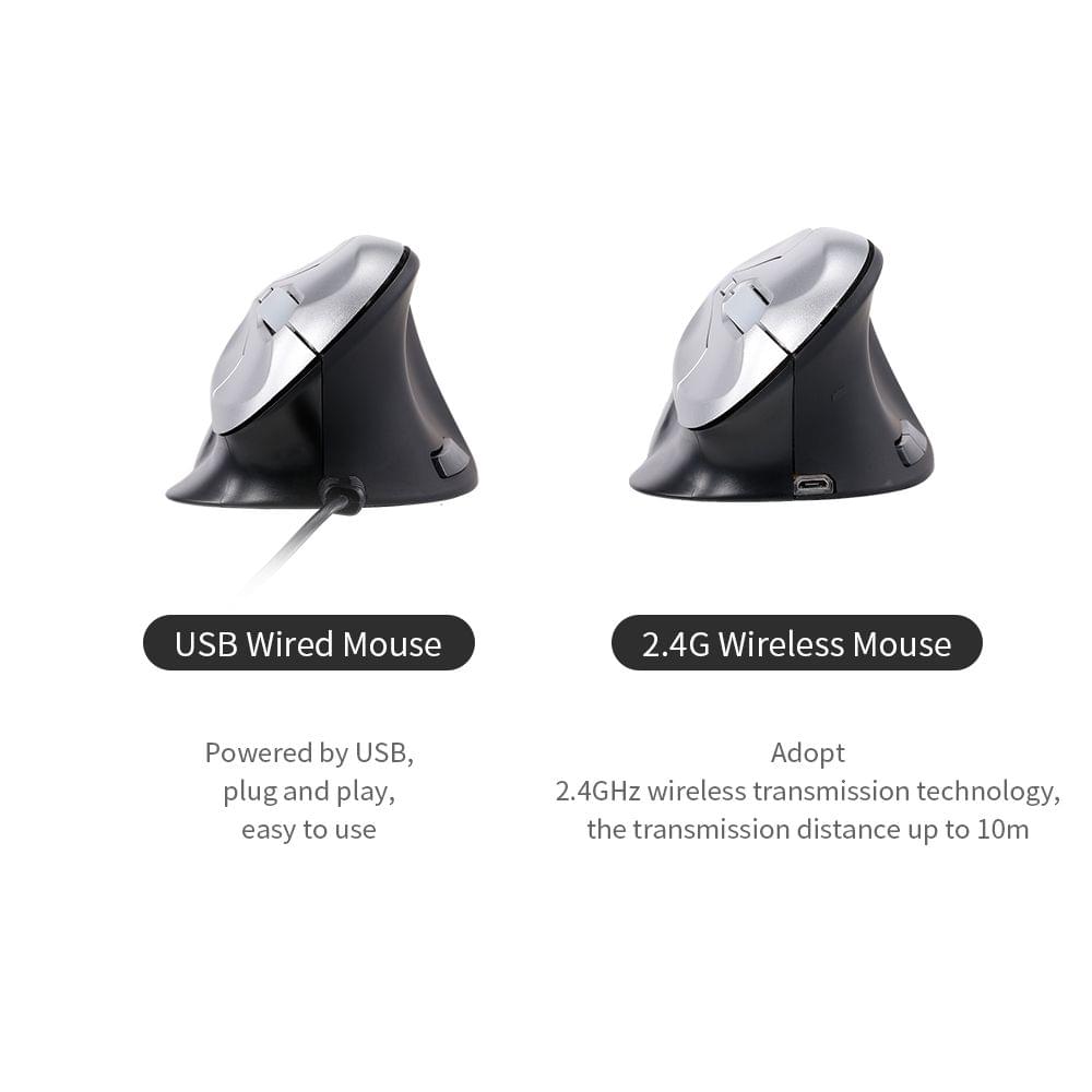6D Wired Optical Mouse Vertical Mouse USB Wired Gaming Mouse - Wired