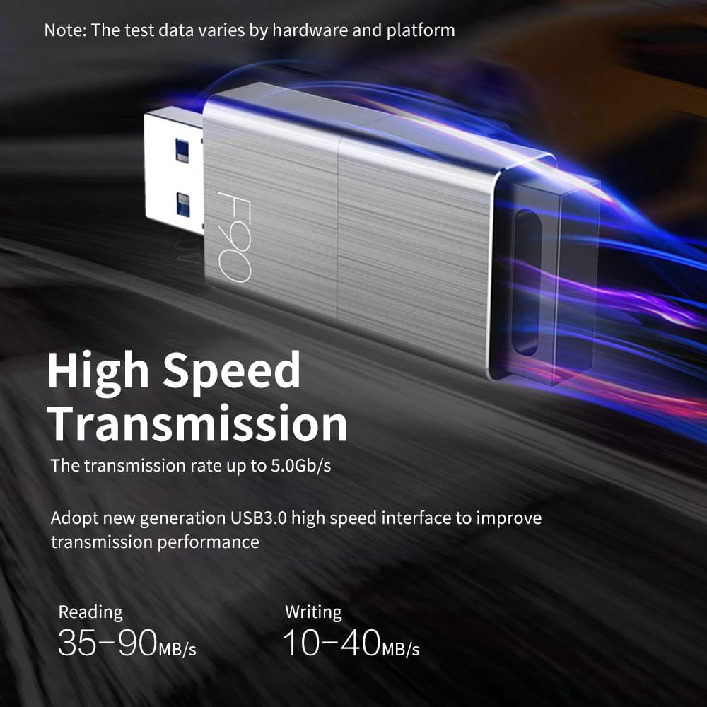 Uniqkart F90 Metal U Disk 128GB USB3.0 Portable Flash Drive - 128GB