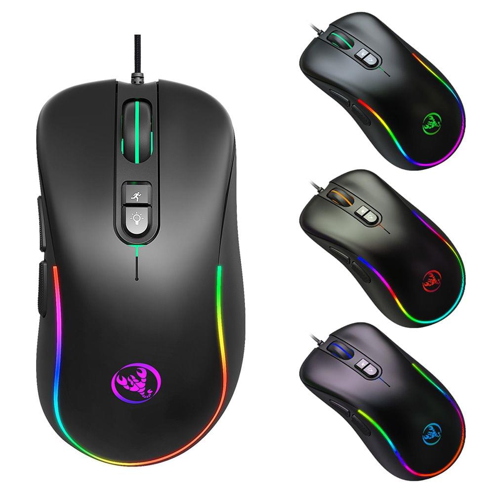 HXSJ J300 Wired Gaming Mouse Seven-key Macro Programming