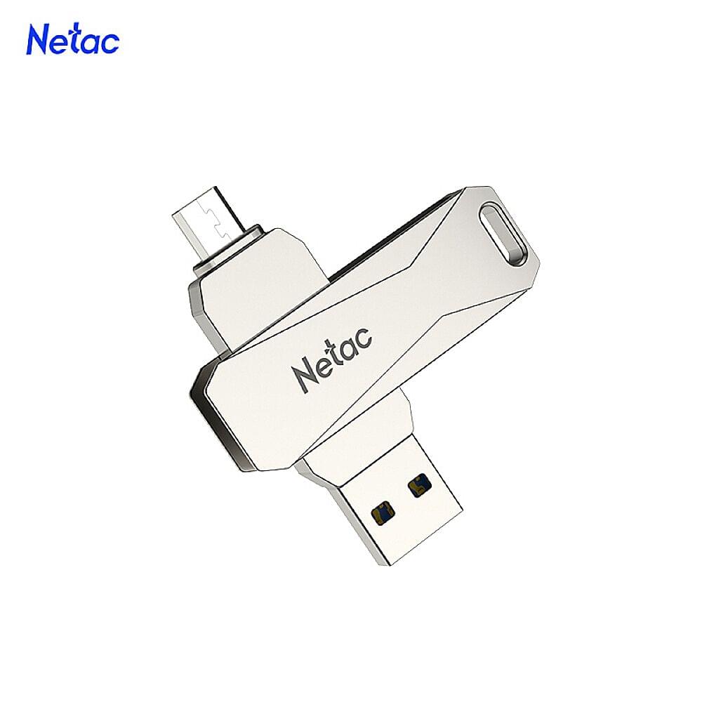 Netac U381 64GB Micro USB + USB Double Interface Flash Drive - 64GB