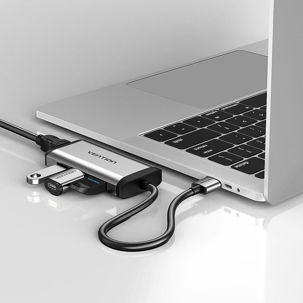 Vention CKBHB 4IN 1 USB HUB USB to 3 * USB 3.0 + RJ45 Port