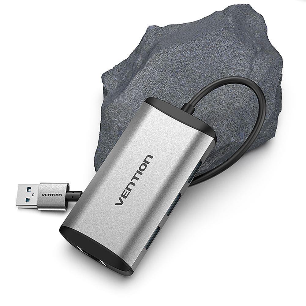 Vention CKBHB 4IN 1 USB HUB USB to 3 * USB 3.0 + RJ45 Port