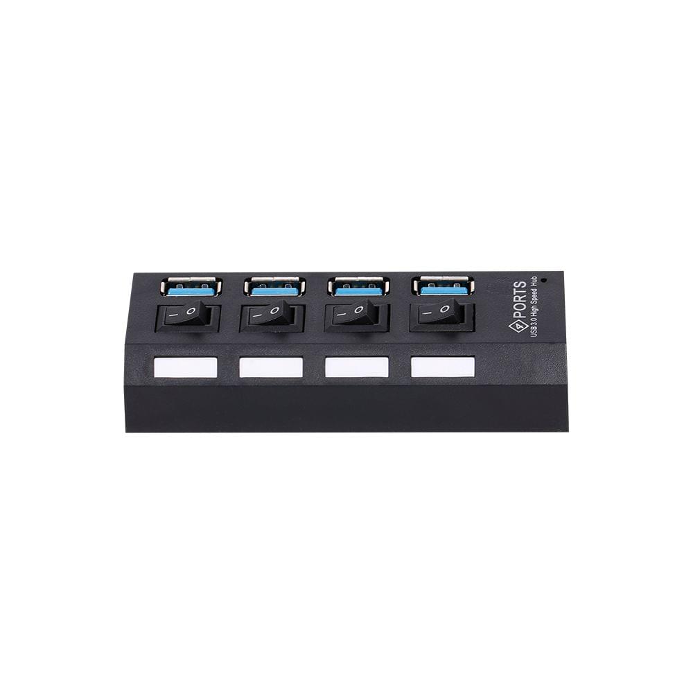4-Port USB 3.0 HUB USB Splitter 4 Ports Expander with Switch