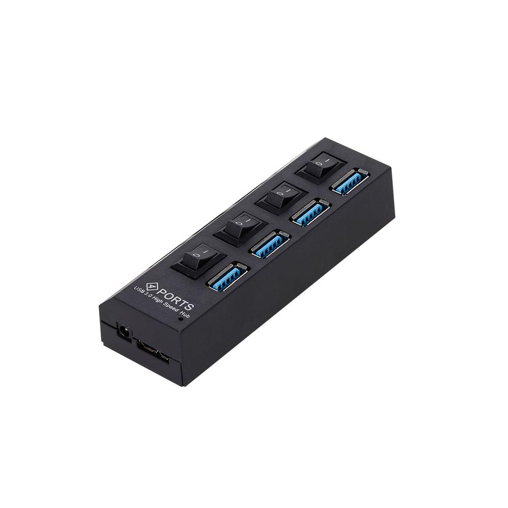 4-Port USB 3.0 HUB USB Splitter 4 Ports Expander with Switch