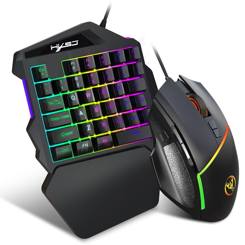 HXSJ A876+V100 Keyboard and Mouse Combo Wired Gaming