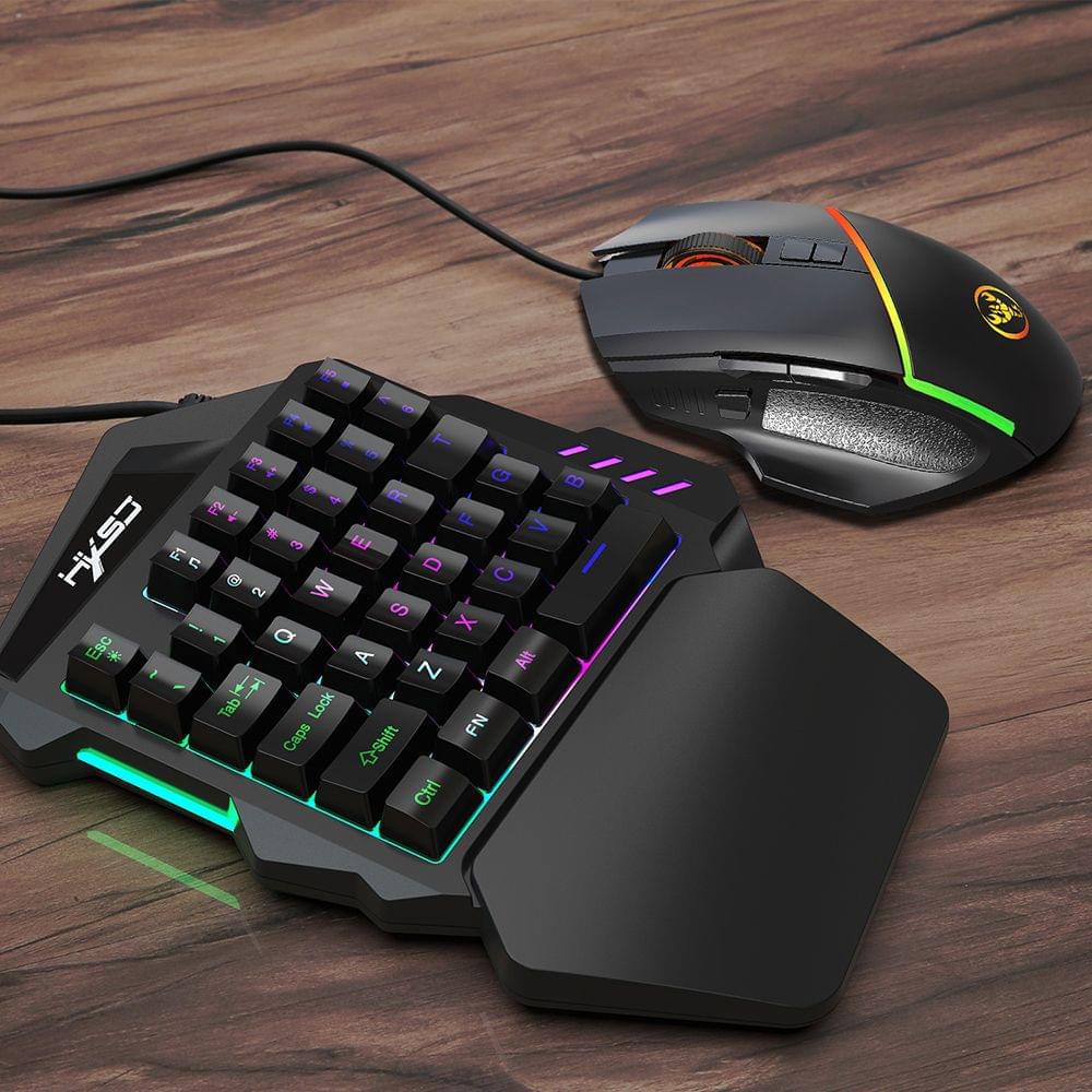 HXSJ A876+V100 Keyboard and Mouse Combo Wired Gaming