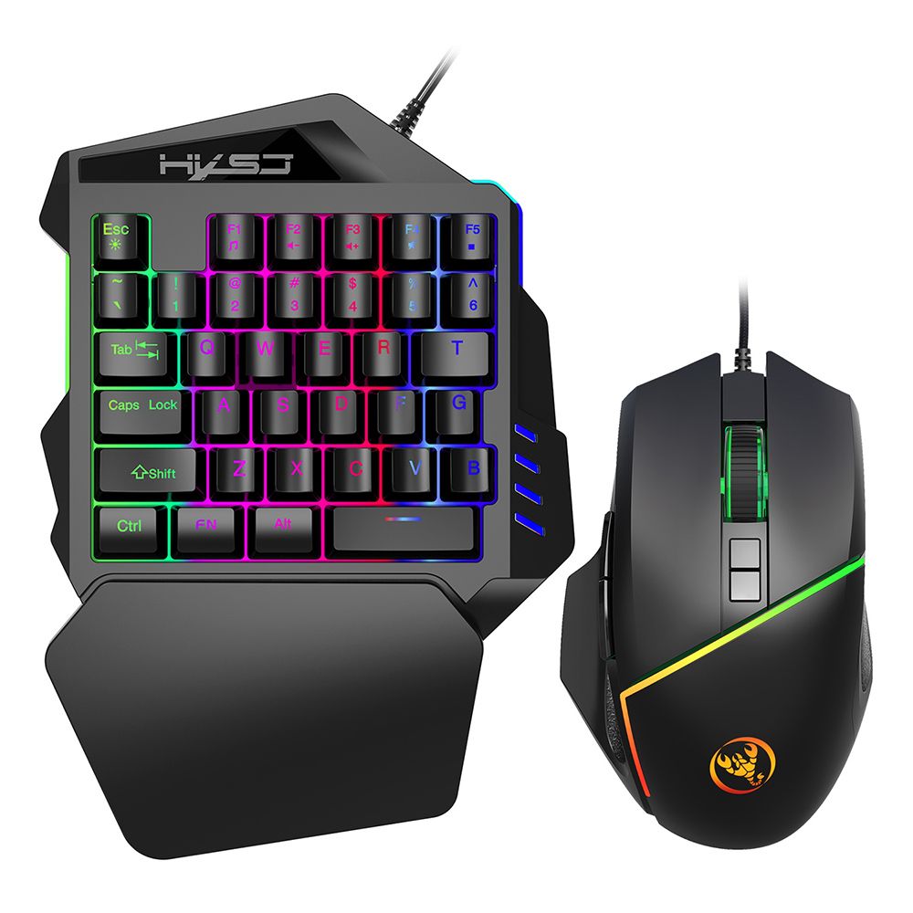 HXSJ A876+V100 Keyboard and Mouse Combo Wired Gaming