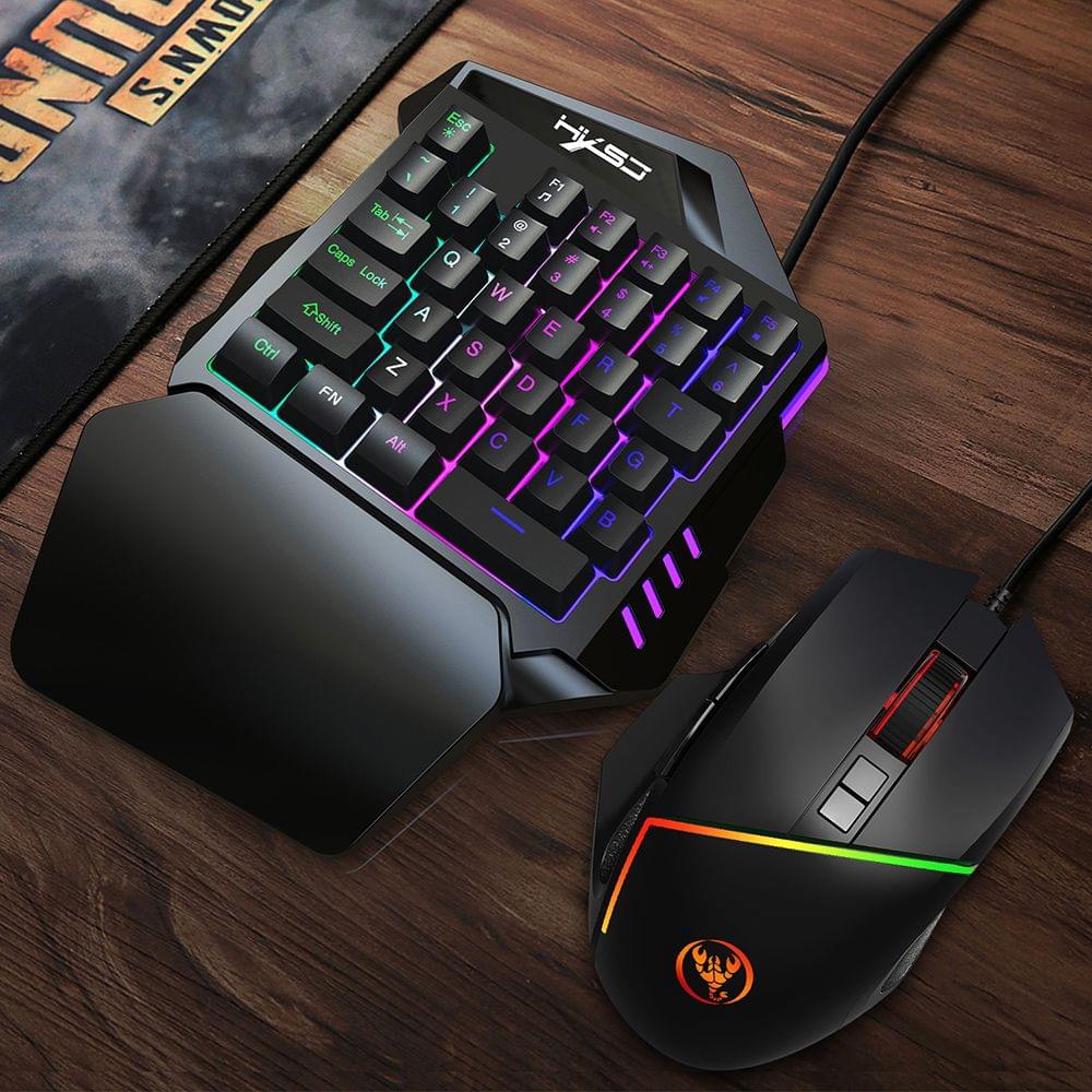 HXSJ A876+V100 Keyboard and Mouse Combo Wired Gaming