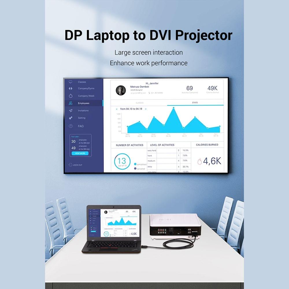 Vention HAFBF DP Display-port to DVI 24+1Pin Converter Cable - 1m
