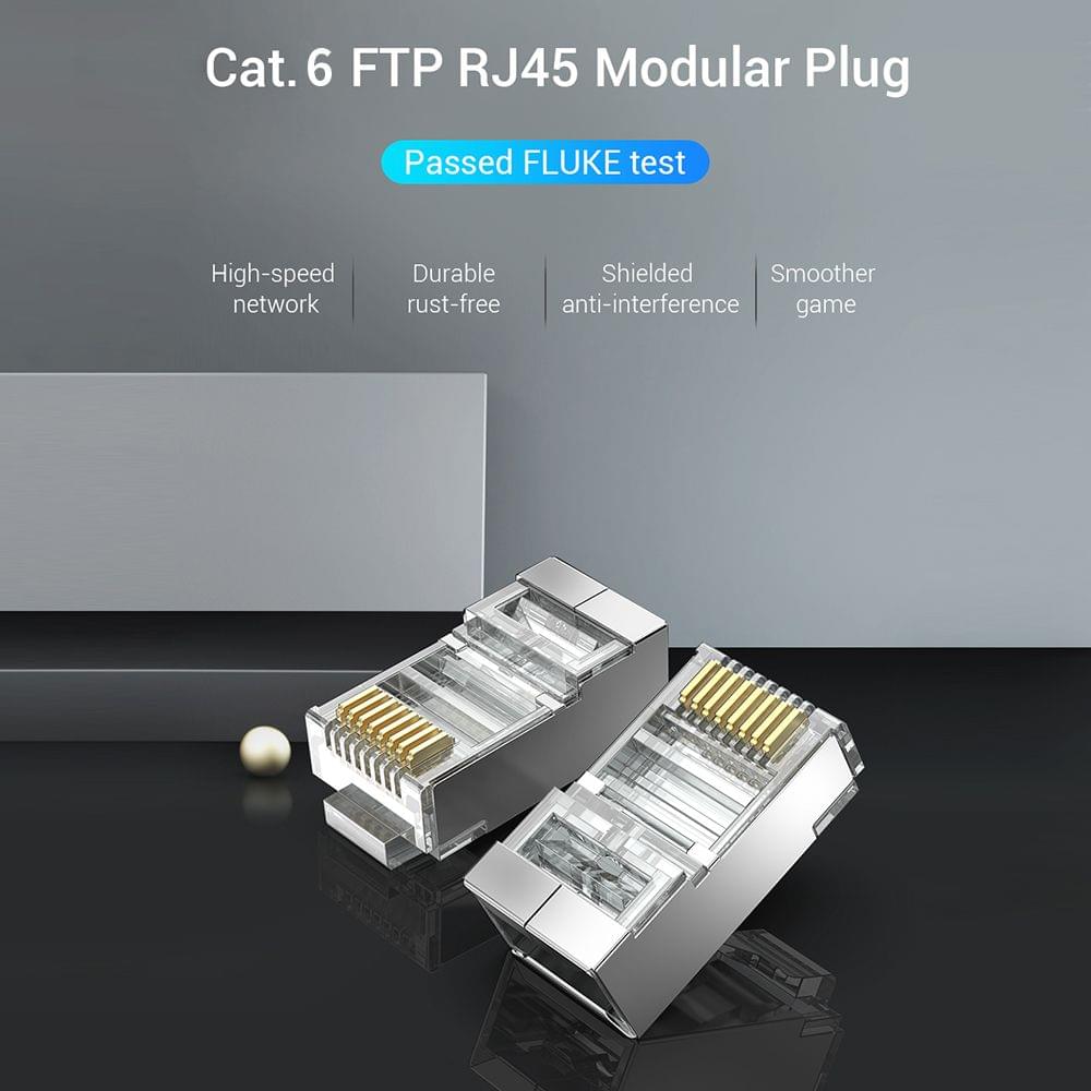 Vention IDCR0-100 Cat.6 Network Connector RJ45 Modular Plug