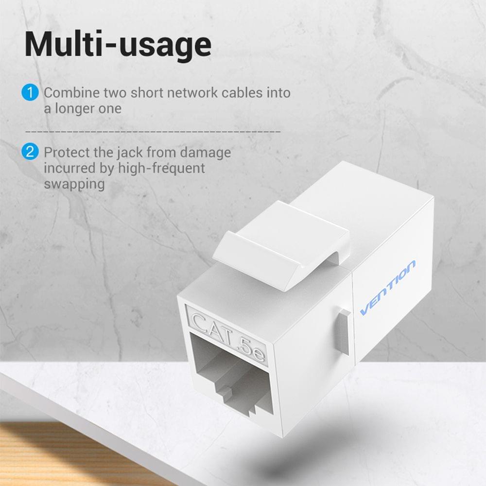 Vention VDD-B10-W RJ45 Connector Cat.5e UTP Keystone Jack - 5