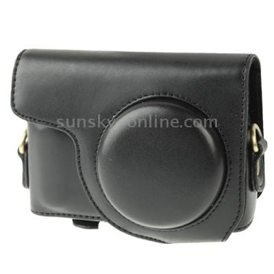 Leather Camera Case Bag for Nikon Coolpix P330 (Black)