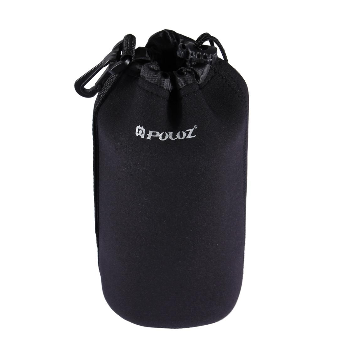 PULUZ Neoprene SLR Camera Lens Carrying Bag with Hook for Canon / Nikon / Sony Cameras, Size XXL: 27cm x 10cm
