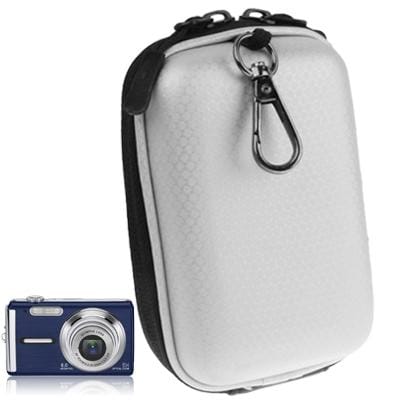 Universal Mini Digital Leather Camera Bag, Size: 130 x 85 x 55mm (Silver)