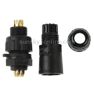 IP68 Shielded 7 Pin M14 Waterproof Connector, Cable Diameter: 2.5-7.5mm