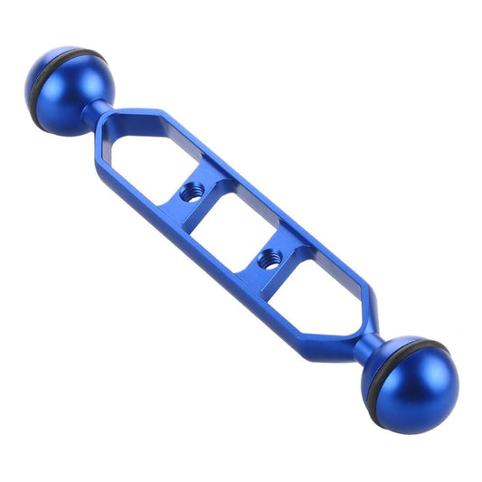 PULUZ 7.0 inch 17.8cm Aluminum Alloy Dual Balls Arm for Underwater Torch / Video Light (Blue)