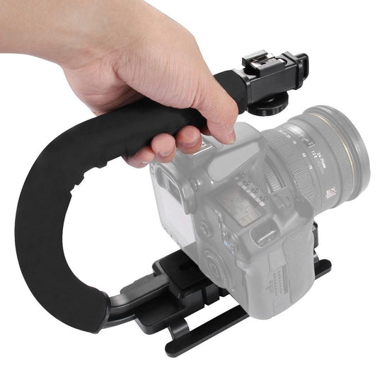 PULUZ U/C Shape Portable Handheld DV Bracket Stabilizer for All SLR Cameras and Home DV Camera (Style1)
