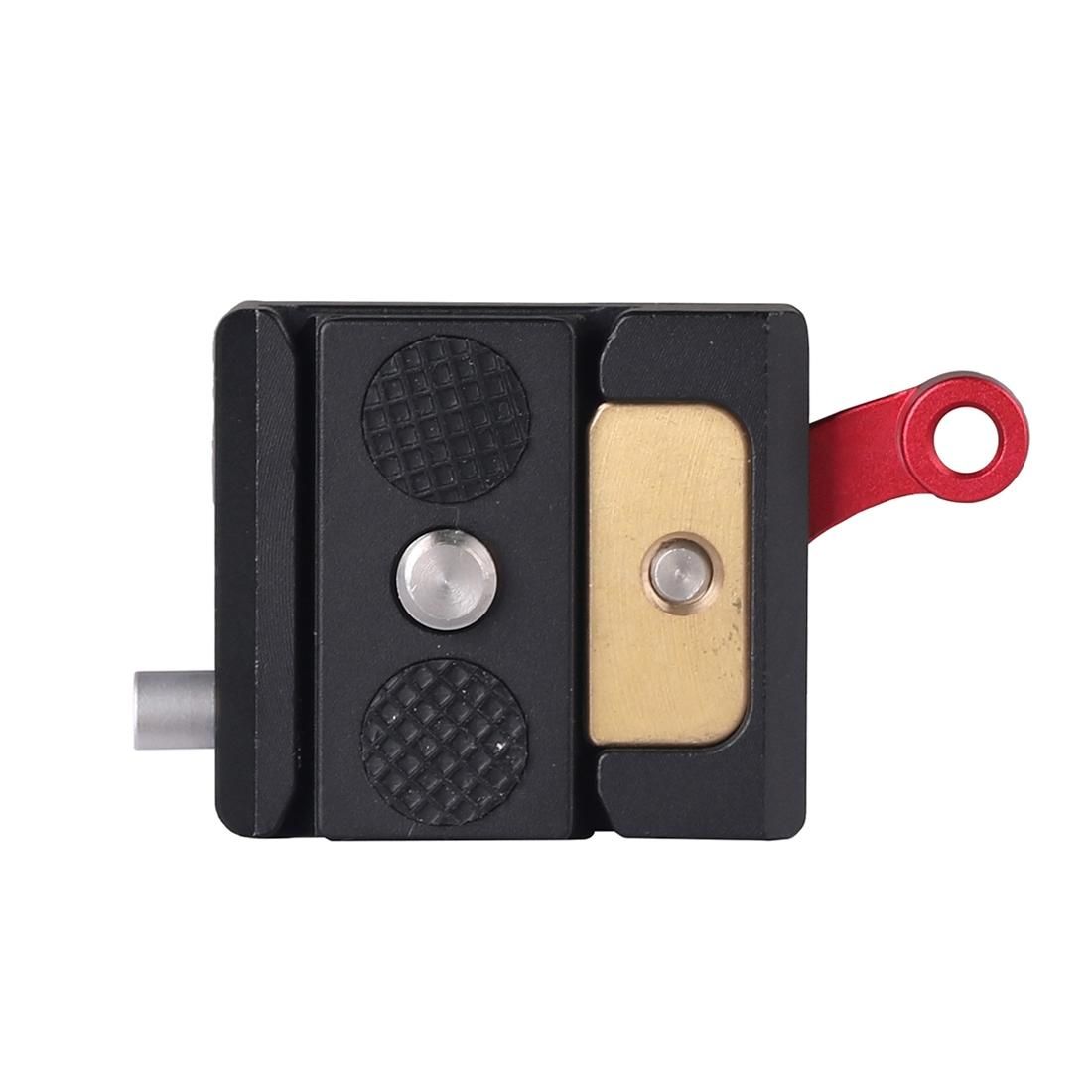 WARAXE 1632 Lock Knob Safety Slot Standard Adapter Clamp + Quick Release Plate (Black)