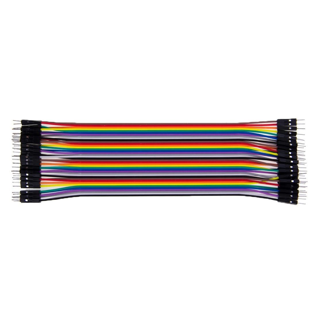 Multicolored  40 Pin Female to Female Breadboard Jumper Wires Ribbon Cable (Style3)