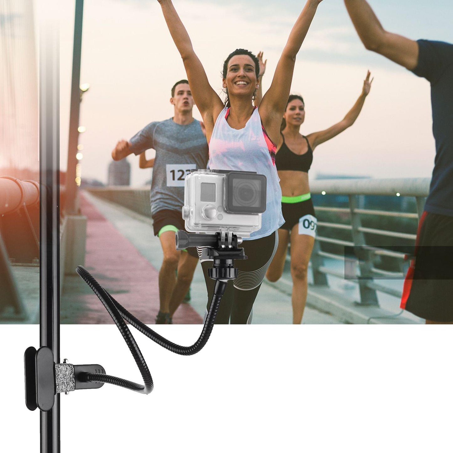 Andoer 27.2" Flexible Adjustable Shaft Long Arm Mount Clamp