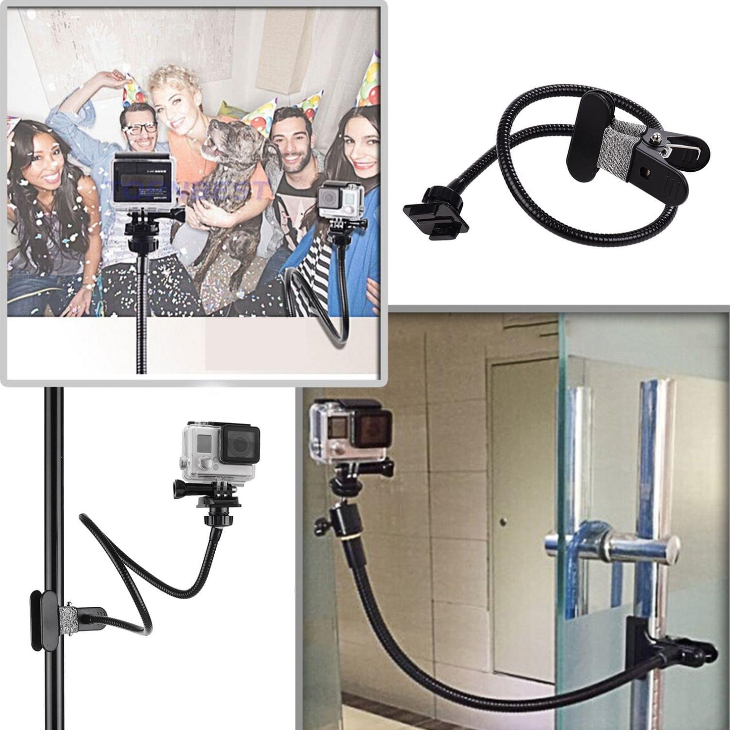 Andoer 27.2" Flexible Adjustable Shaft Long Arm Mount Clamp