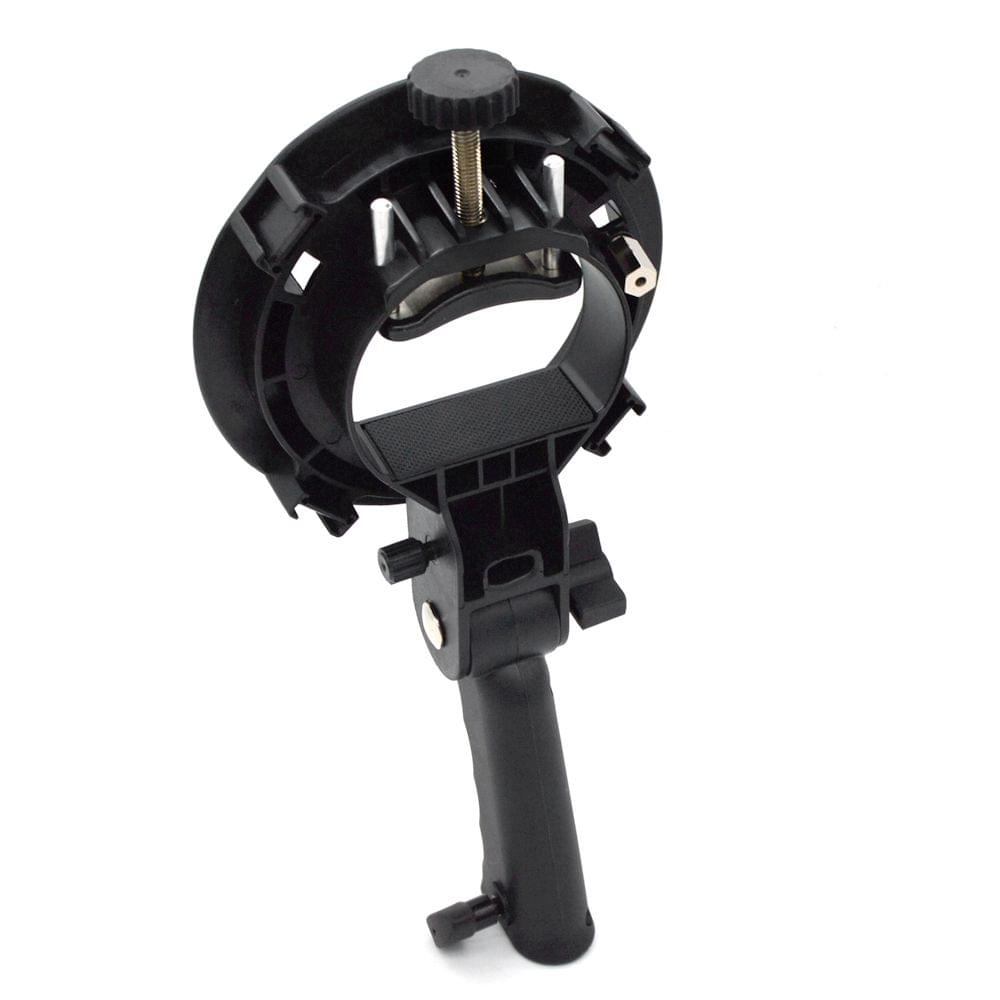 S-shaped Handheld Grip Portable Bowens Mount Speedlight