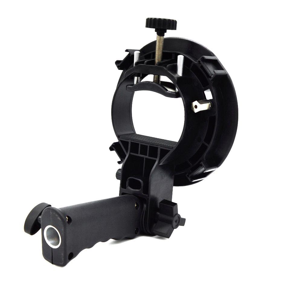 S-shaped Handheld Grip Portable Bowens Mount Speedlight