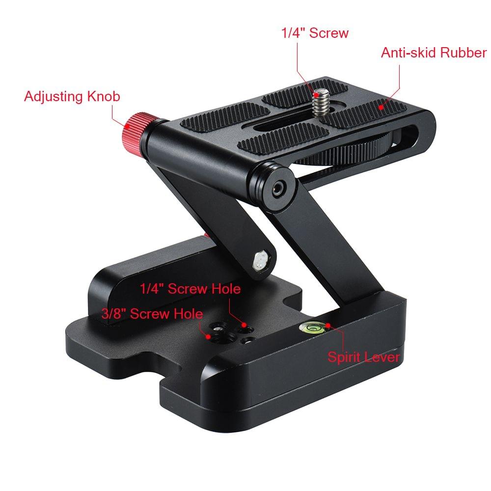 Andoer New Z-shaped Aluminum Alloy Foldable Camera Camcorder
