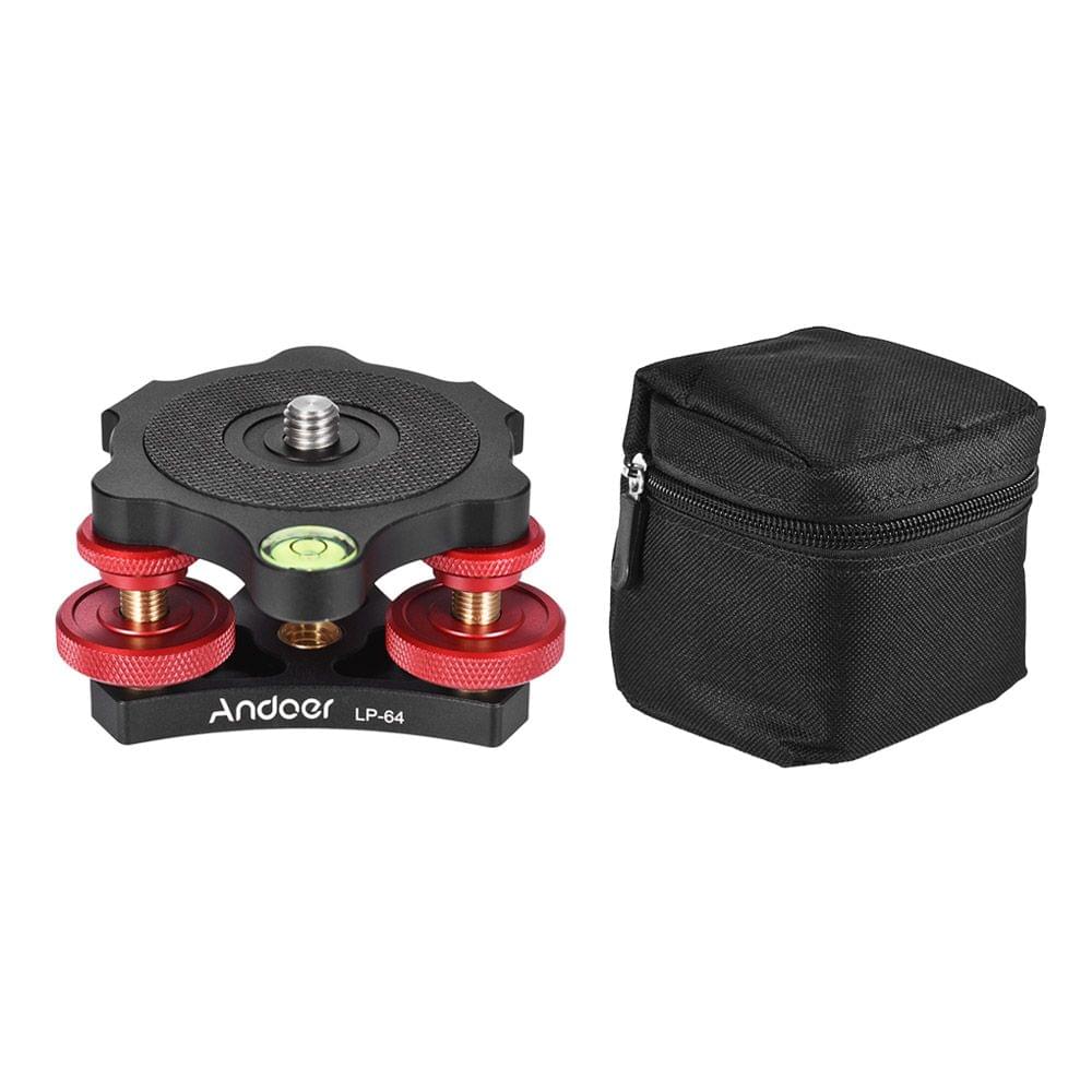 Andoer LP-64 Tripod Leveling Base Tri-wheel Precision