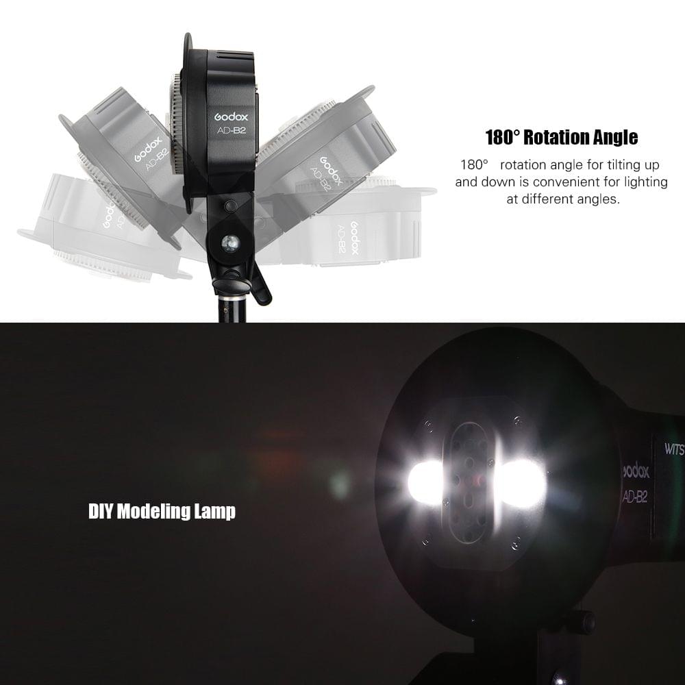 Godox WITSTRO AD-B2 AD200 Dual Power Flash Head Bowens Mount