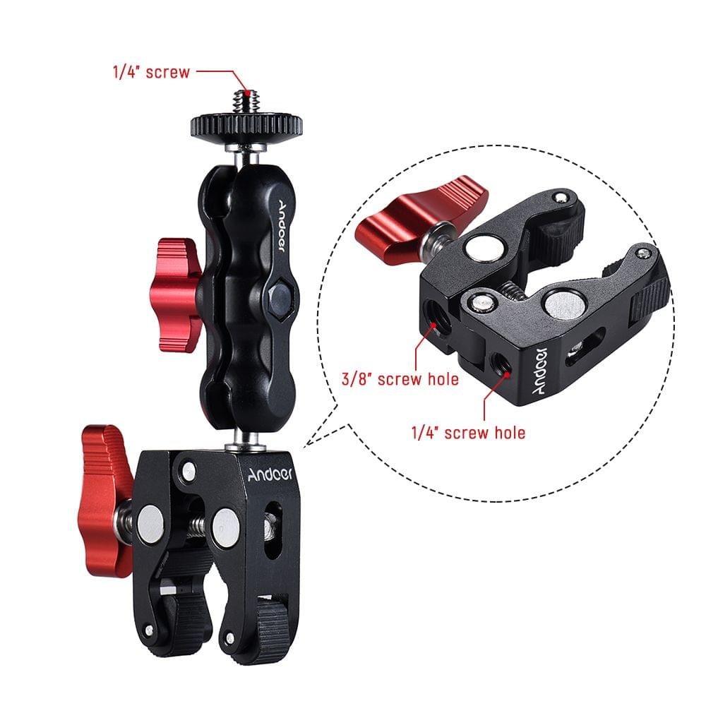 Multi-function Ball Head Clamp Ball Mount Clamp Magic - with magic arm