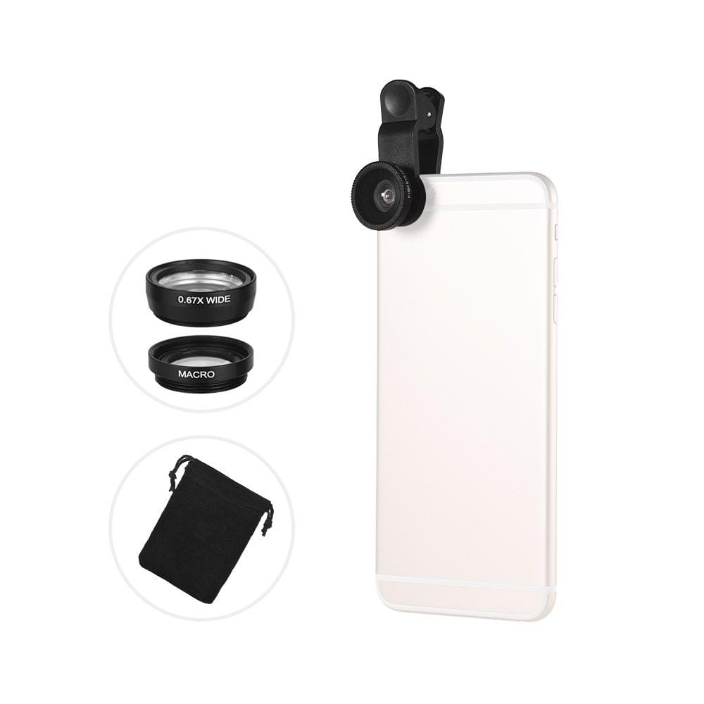 Universal Clip Lens Kit 180? Mobile Phone Fisheye Lens 0.67?